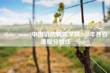 通辽中国消防救援学院2020年各省录取分数线