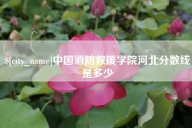 通辽中国消防救援学院河北分数线是多少