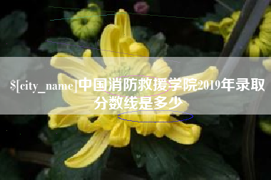 通辽中国消防救援学院2019年录取分数线是多少