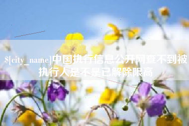 通辽中国执行信息公开网查不到被执行人是不是已解除限高