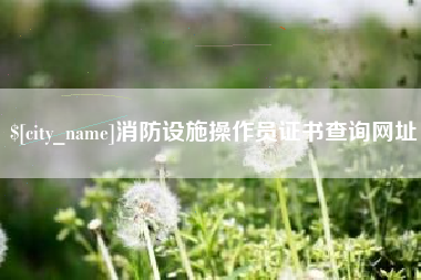 通辽消防设施操作员证书查询网址