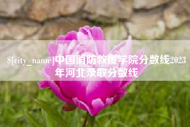通辽中国消防救援学院分数线2023年河北录取分数线