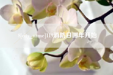 通辽119消防日哪年开始