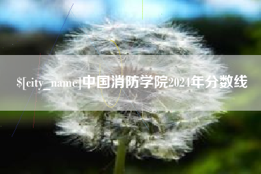 通辽中国消防学院2024年分数线