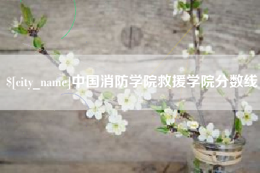 通辽中国消防学院救援学院分数线